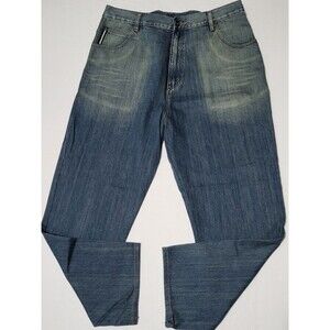 VTG Phat Farm Jeans Men’s Sz 38x33 Baggy Dark Wash Skater Y2K Streetwear